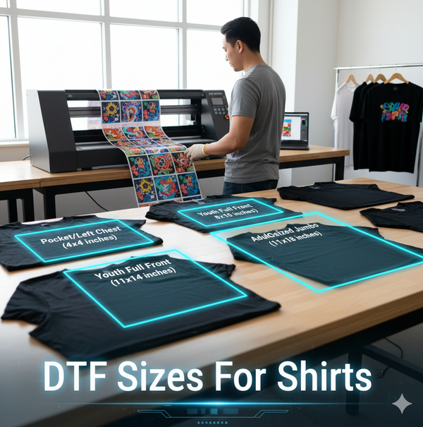 Df Size 1 DTF Sizes For Shirts Complete Size Guide for Printing Tip